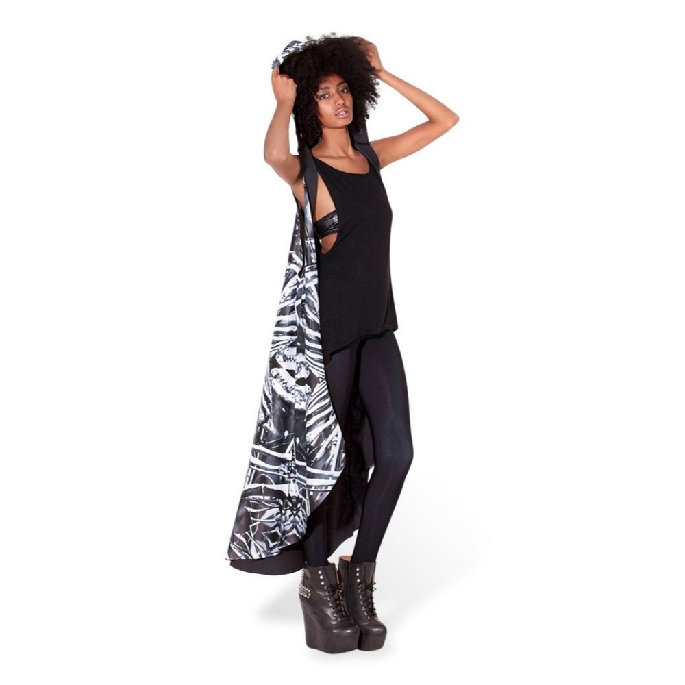 Black Milk bone machine hooded cape *rare* OSFA - Picture 3 of 7